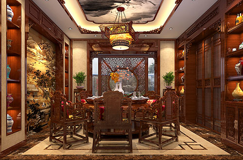 阜阳温馨雅致的古典中式家庭装修设计效果图